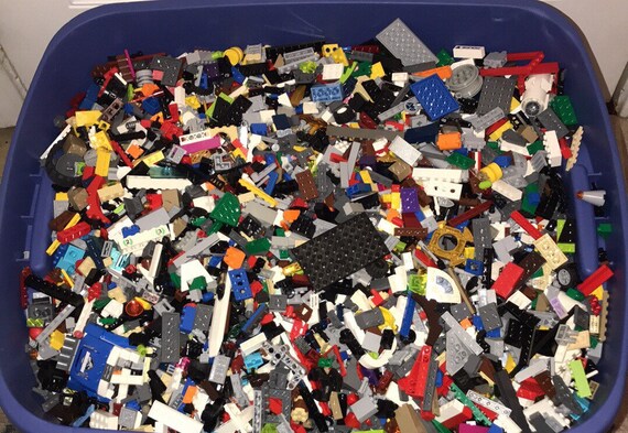 Lego Lot of 200 Pieces Parts Bricks Random Bulk Assorted Clean STEM Building Toy