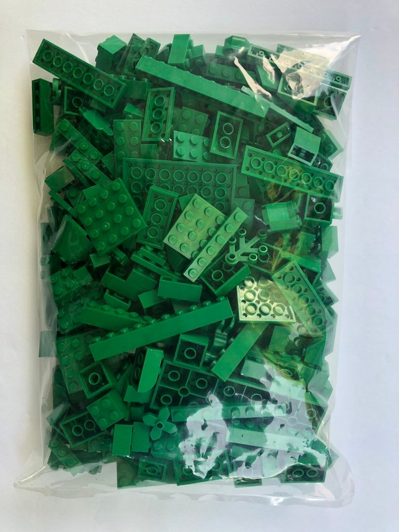 LEGO bulk 1/2 pound color sorted green legos parts and pieces. Etsy
