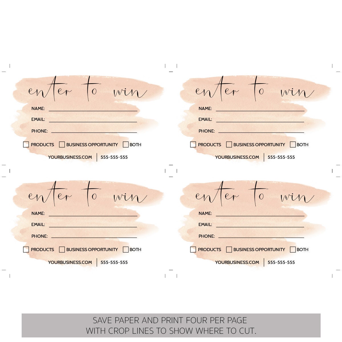 Raffle Ticket Template Enter To Win Template Business Etsy raffle-ticket-template-enter-to-win-template-business-etsy