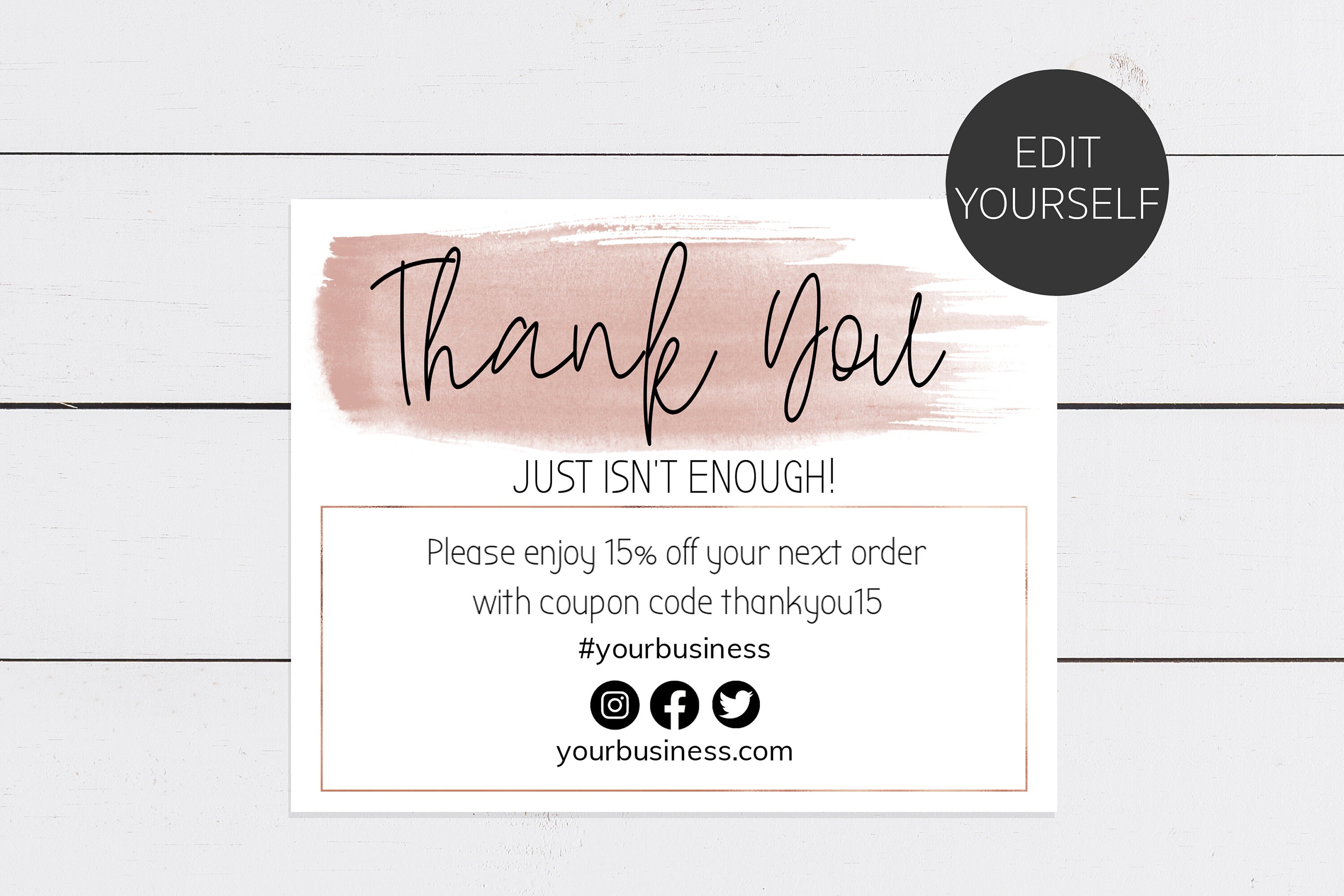 Thank You Note, Business Thank You Template, Modernthank You , Thank