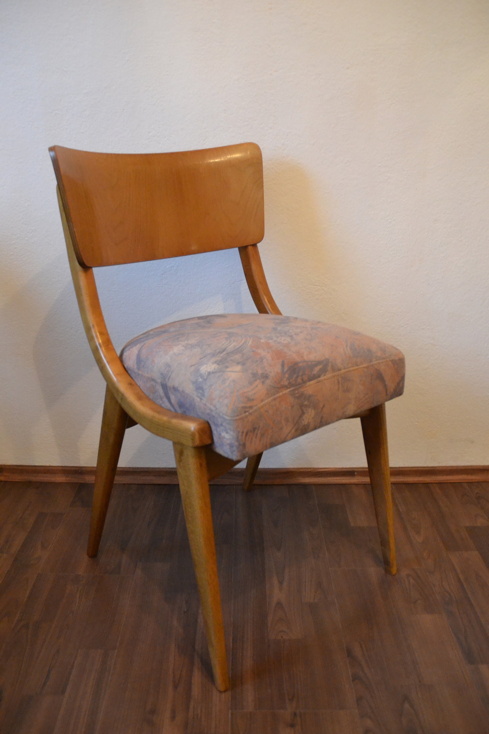 Retro Wooden Dining Chair Scandinavianstyle Made in Etsy