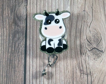 ID Badge Holder Teacher Nurse Great Gift Idea Cow Felt Retractable ID Badge Reel LOVEKITTY Name Badges Nursing Badge ID Badge Holder Teacher Nurse Great Gift Idea Cow Felt Retractable ID Badge Reel LOVEKITTY Name Badges Nursing Badge