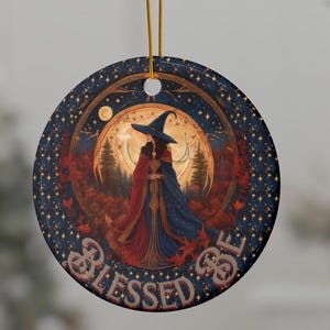 Magical Blessings Ceramic Ornaments, Witchy Home Decor, Yule Ornaments, Altar Decor, Gift for Halloween, Pagan Celebrations