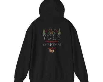 Yule Christmas Origins Unisex Hooded Sweatshirt: Festive Winter Wear