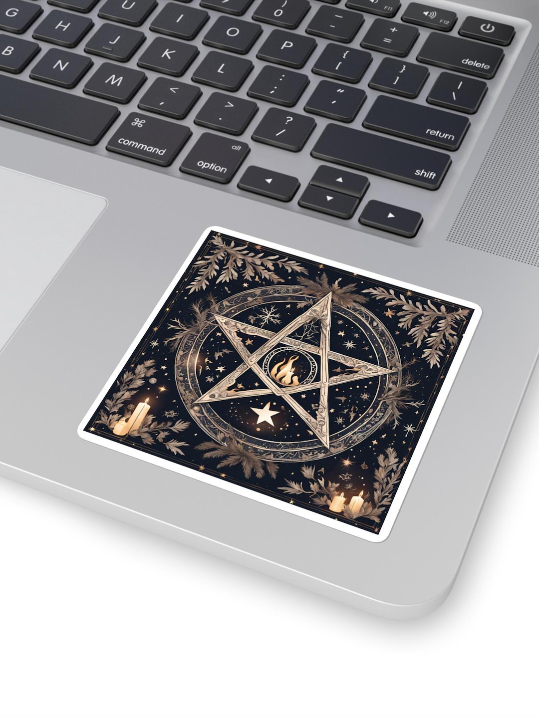 Mystical Pentacle Square Stickers | Perfect for Witches, Bast ...