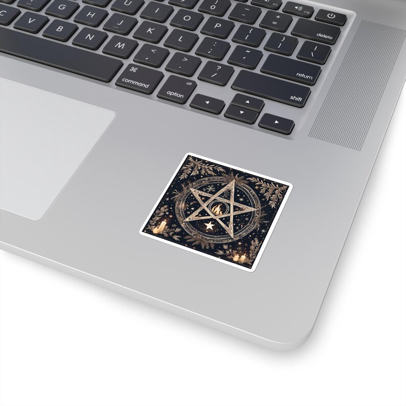 Mystical Pentacle Square Stickers | Perfect for Witches, Bast ...