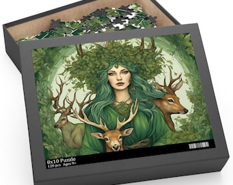 Mystieke boshertenpuzzel: natuurkunst, meditatiehulpmiddel