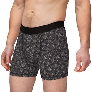 Patterned Men&#39;s Boxers: Antimicrobial Polyester Spandex Underwear