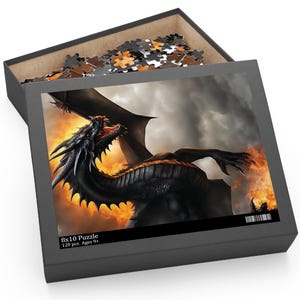 Fantasy Dragon Puzzle - 120, 252, 500-Piece | Epic Gifts for Gamers, Fantasy Lovers, Home Decor, Family Fun, and Collectibles