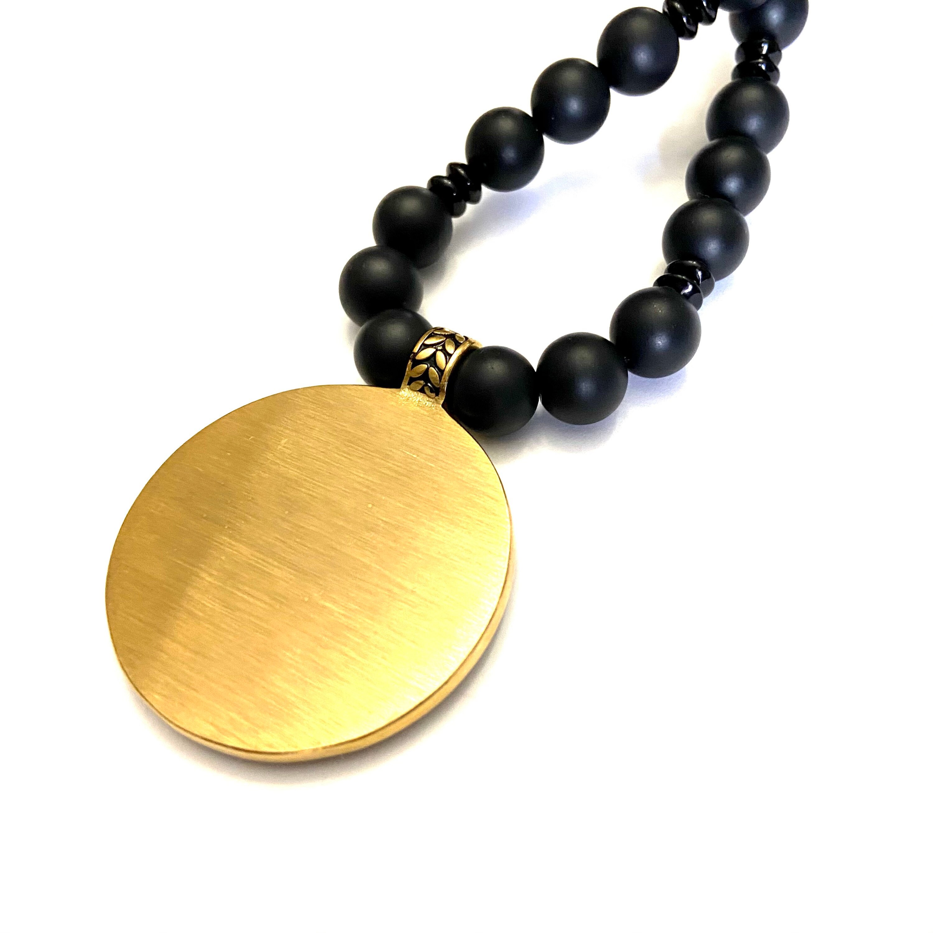 Gold Mens Medallion Necklace Paleo Hebrew Israelite Pendant Etsy