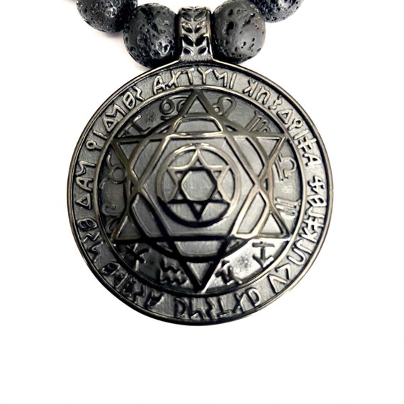 Mens Medallion Necklace Paleo Hebrew 
