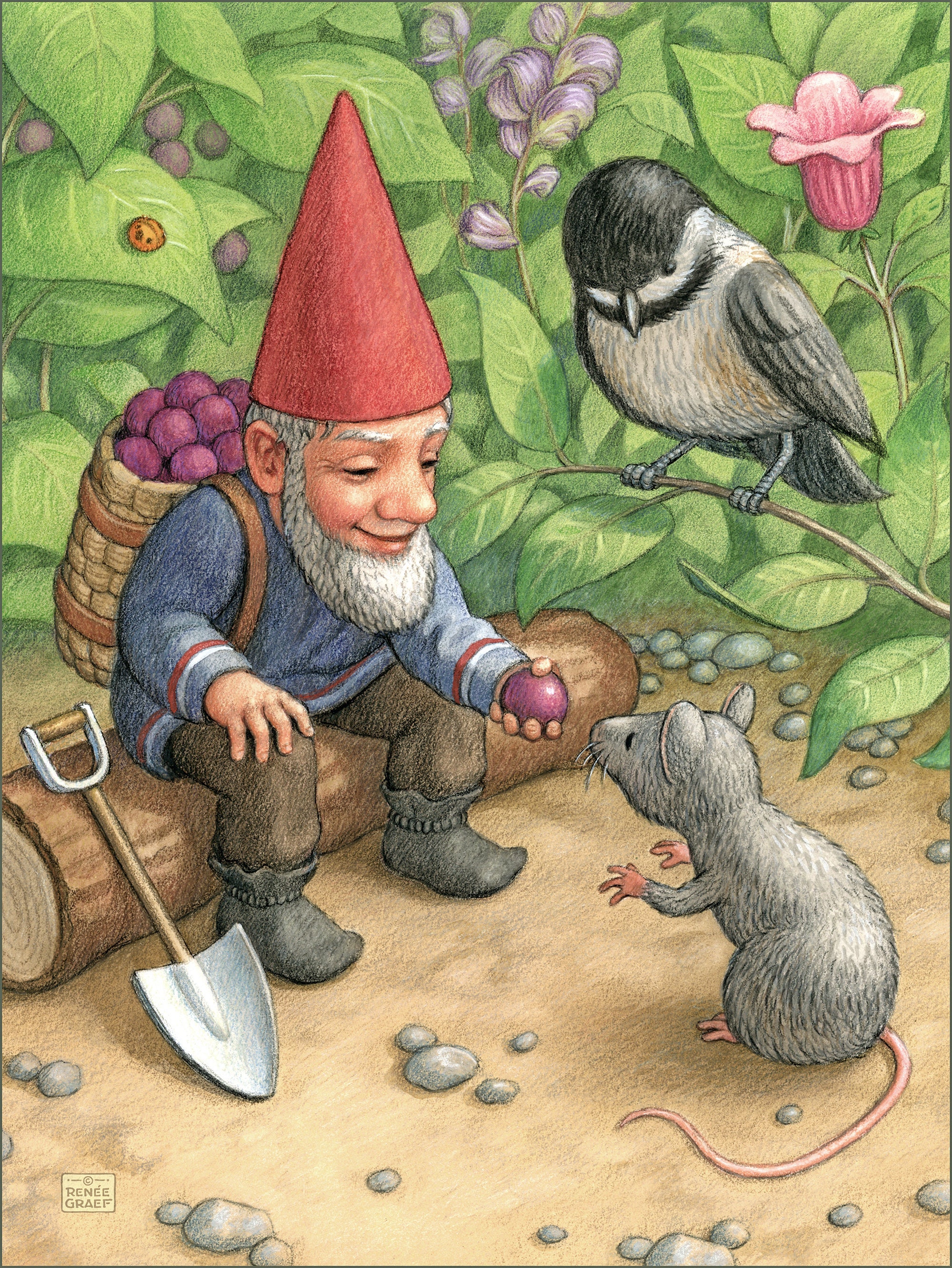 LITTLE TOMTEN. Gnome Print. Woodland Print. Child's Room. Folklore