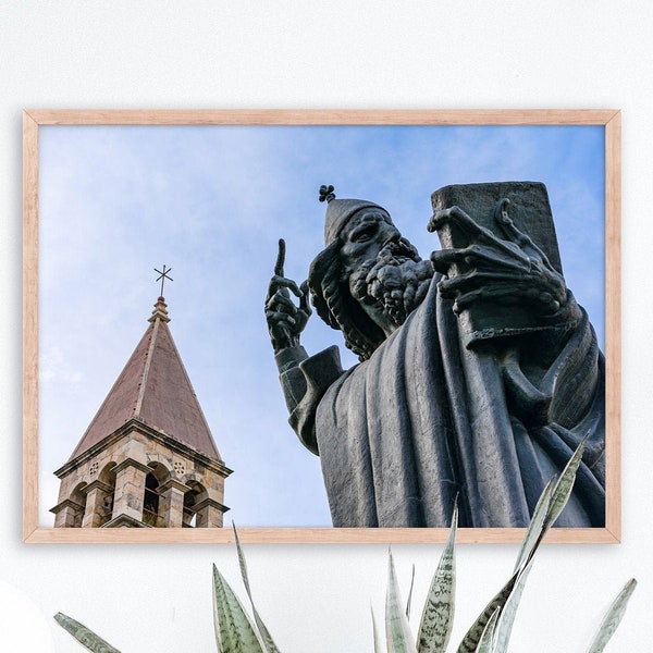 Croatian Bronze Statue Digital Photograph - Printable Download