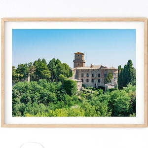 Tuscany Italy Countryside Castle Digital Photograph - Printable Download