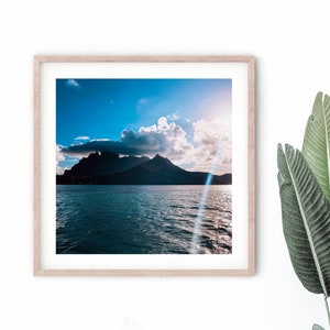 Bora Bora French Polynesia Sunset Digital Photograph - Printable Download