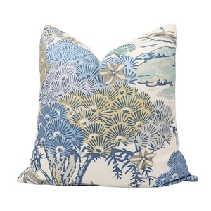 Scalamandre Sea of Trees pillow cover in Blue Ridge SC 0002 16627 // Designer pillow // High end pillow // Decorative pillow