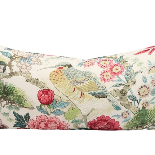 Scalamandre Shenyang Linen Print Pillow Cover in Bloom SC 0003 Etsy