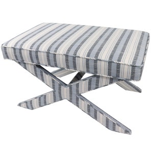 Extra Wide - CUSTOM Upholstered X-Benches - Design YOUR own - with ANY fabric