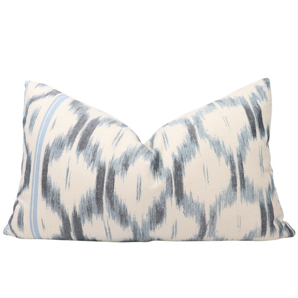 Schumacher Santa Monica Ikat pillow cover in Indigo 176502 // Designer pillow // High end pillow // Decorative pillow