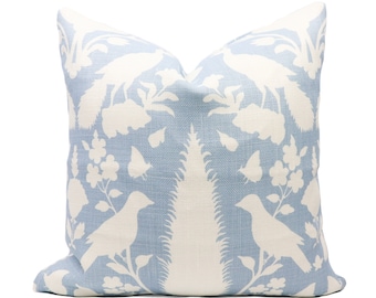 Schumacher Chenonceau pillow cover in Sky 173567 - ON BOTH SIDES // Designer pillow // High end pillow // Decorative pillow