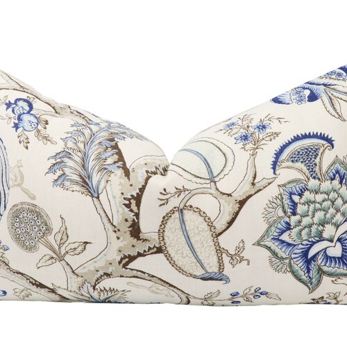 Scalamandre Pondicherry Linen Pillow Cover in Delft SC 0001 Etsy