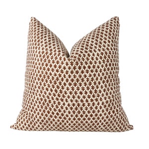 Sister Parish Burmese pillow cover in Chocolate  - DOUBLE SIDED // Designer pillow // High end pillow // Decorative pillow