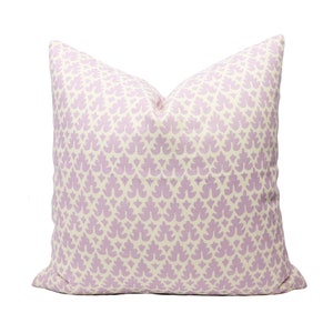 Quadrille Volpi pillow cover in soft Lavender on Tint 304040B-05 // Designer pillow // High end pillow // Decorative pillow.