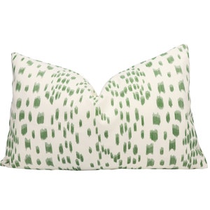 Brunschwig & Fils Les Touches pillow cover in Green 8012138.3.0 // Designer pillow // High end pillow