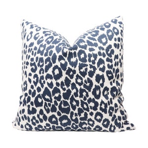 Schumacher Iconic Leopard pillow cover in Ink 175720 // Designer pillow // High end pillow // Decorative pillow