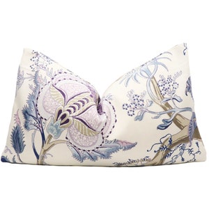 Funda de almohada Schumacher Indian Arbre en jacinto 175781 // Almohada de diseño // Almohada de alta gama // Almohada decorativa