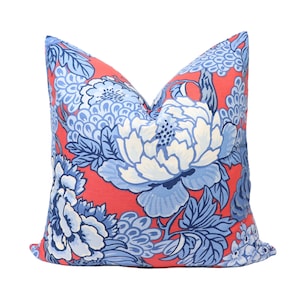 Thibaut Honshu pillow cover in Red and Blue F975489 // Designer pillow // High end pillow // Decorative pillow