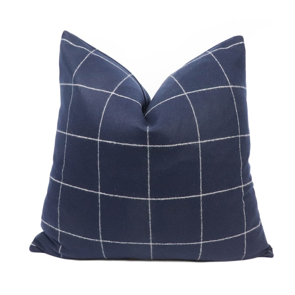 Ready to ship** Kravet Wales pillow cover in Navy AM100309.50.0 - ON BOTH SIDES // Designer pillow // High end pillow // Decorative pillow.