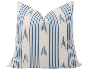 Schumacher Santa Barbara Ikat pillow cover in Indigo 74220 // Designer pillow // High end pillow // Decorative pillow