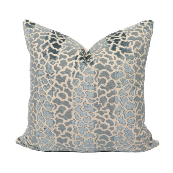 Lee Jofa Timbuktu velvet pillow cover in Blue 2015120.5.0 // Designer pillow // High end pillow // Decorative pillow