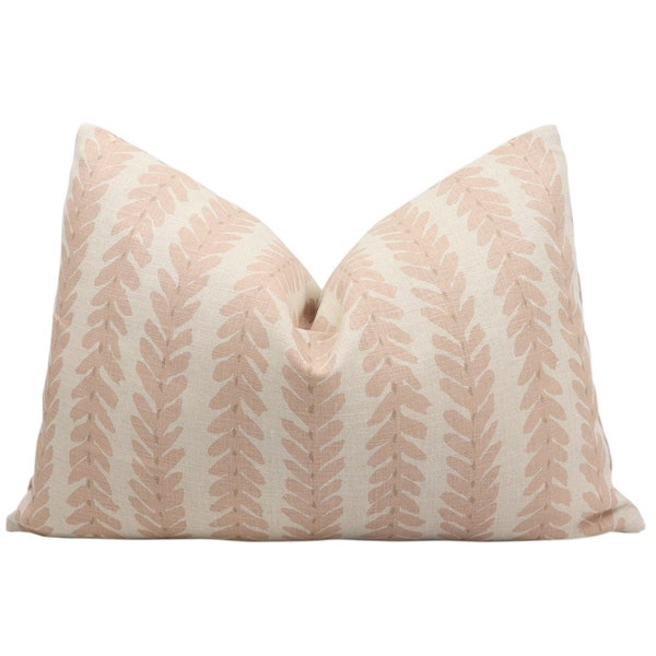 Schumacher Woodperry pillow cover in Pink WOOD004 - on both sides // Designer pillow // High end pillow // Decorative pillow