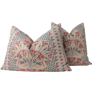 Anna French Cairo pillow cover in Pink and Coral AF9625 // Designer pillow cover // Decorative pillow cover // High end pillow cover
