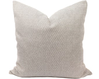Gable damask pillow cover in stone Gable damask pillow cover in stone