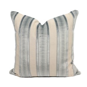 Ready to ship* 16x16 Kravet Street Style pillow cover in Sea 34790.15.0 // Designer pillow cover// High end pillow cover