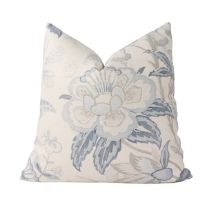 Lee Jofa Davenport Print pillow cover in Frost Blue 2017164.115.0 // Designer pillow // High end pillow // Decorative pillow