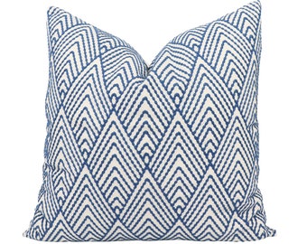 Schumacher Avila Embroidery pillow cover in Navy 75371 // Designer pillow // High end pillow // Decorative pillow