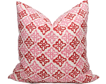 Ready to ship** Molly Mahon Pattee Pink linen pillow cover 179300 // Designer pillow cover // High end pillow cover