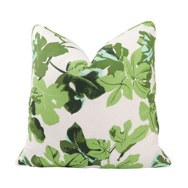 Peter Dunham Fig Leaf pillow cover in Original on White 111FIG02 // Designer pillow // High end pillow // Decorative pillow