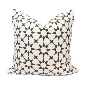 Perennials Star Power OUTDOOR pillow cover in Anthracite (WHITE) 764-204 // Designer pillow // High end pillow / Decorative pillow