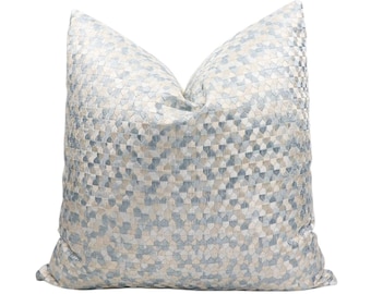 Schumacher Ivins Embroidery pillow cover in Sky 75121 // Designer pillow // High end pillow // Decorative pillow