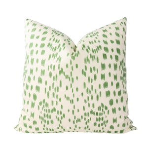 OUTDOOR Brunschwig & Fils Les Touches Ii pillow cover in Green 8020131.3.0 - on both sides // Designer pillow cover // High end pillow cover