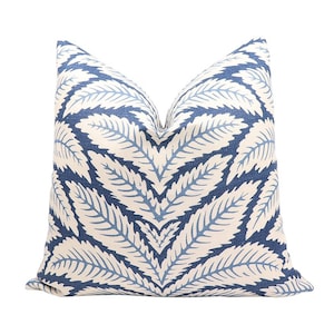 Brunschwig & Fils Talavera Linen pillow cover in Indigo 8014104.5.0 // Designer pillow // High end pillow // Decorative pillow