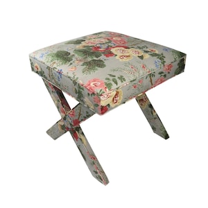 CUSTOM Upholstered X-Benches - Design YOUR own - with ANY fabric