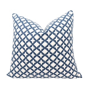 Ready to ship** Scalamandre Marrakesh Weave DOUBLE SIDED pillow cover in Navy SC 0006 27034 // Designer pillow cover // High end pillow