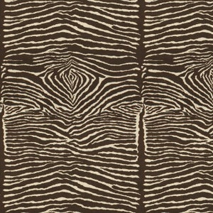 Brunschwig & Fils Le Zebre Linen Print pillow cover in Charcoal Brown and White BR-79168.08.0 // Designer pillow // High end pillow
