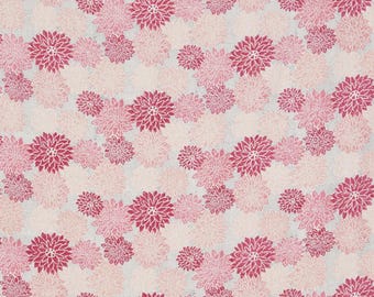 READY TO SHIP Molly Mahon Dahlia Hand Block Print pillow cover in Hot Pink 181801 - Double sided // Designer Pillow Cover